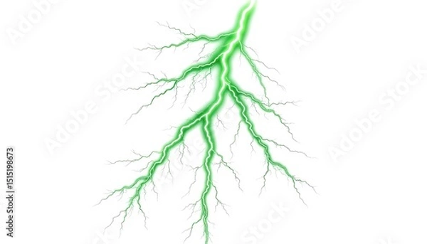 Obraz Green Lightning Bolt Abstract.