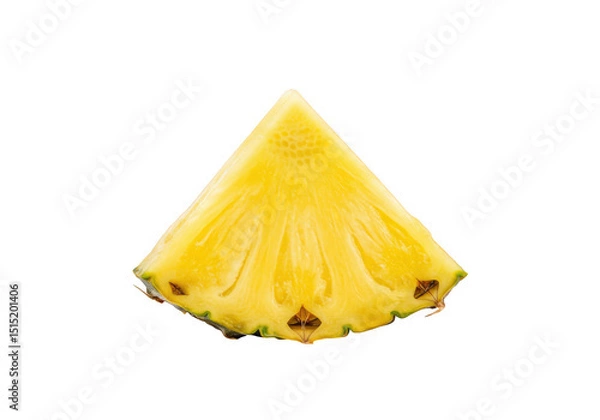 Obraz Pineapple slice isolated on transparent background