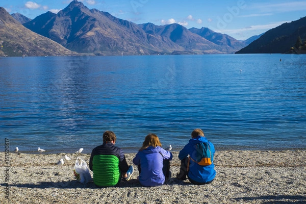 Fototapeta Three on holiday 