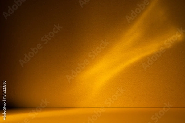 Fototapeta Golden Background with Sunlight and Caustic Light Patterns