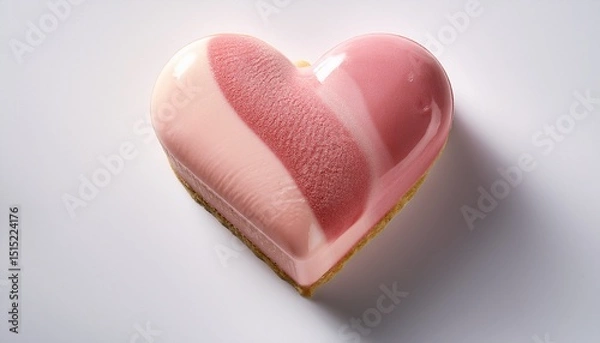 Obraz heart shaped ice cream on a white background