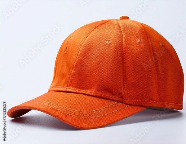 Obraz orange baseball cap close up view isolated on a white background