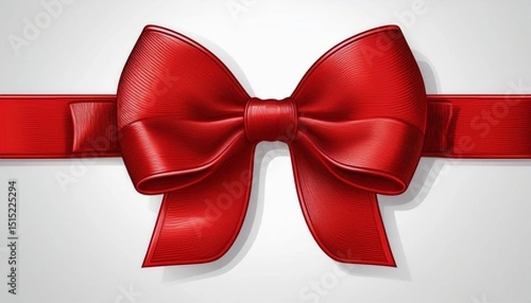 Obraz red bow isolated on white