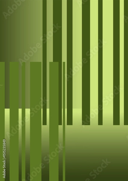 Fototapeta Bright gradient green design for poster, home decor, etc. Abstract geometry background. Mosaic rectangle tile. Rectangles and lines in shades of green. Complicated texture background