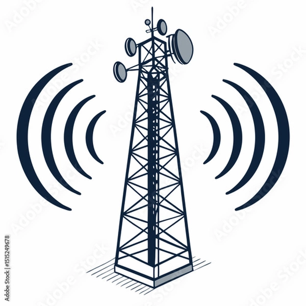 Fototapeta communication tower icon