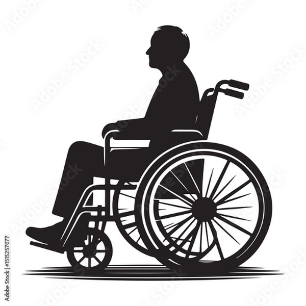 Obraz disabled man in wheelchair