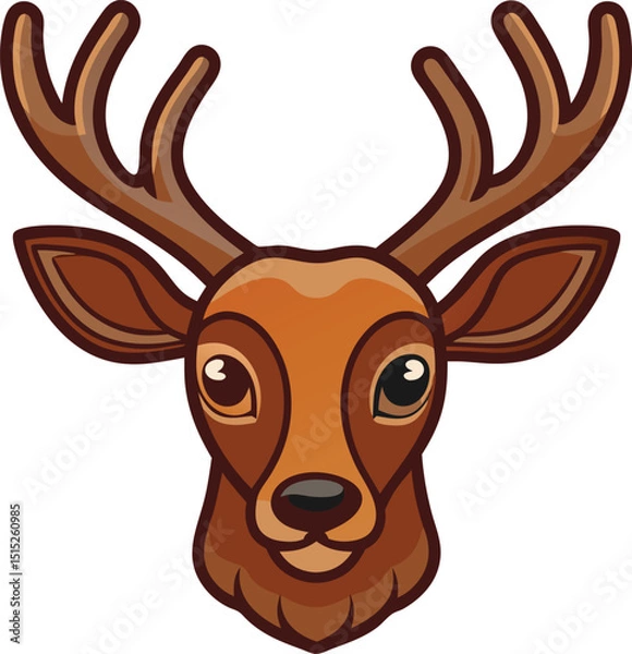 Obraz deer-head--antlers--deer-icon--digital-art--intric 2