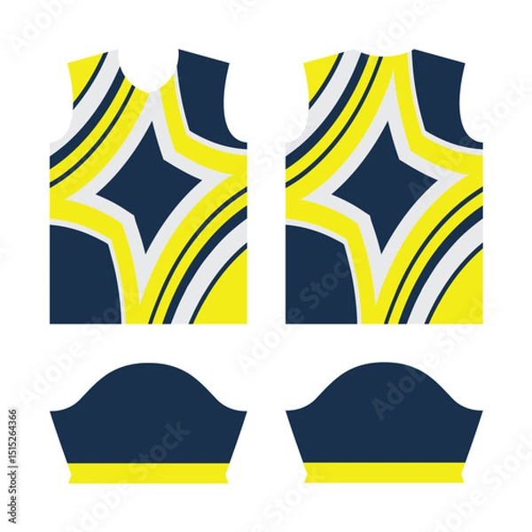 Fototapeta sublimation jersey design, crack pattern sports vector background soccer football running cycling basketball team wear abstract