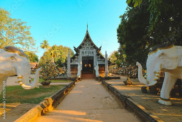 Fototapeta Wat Lok Molee, one of the oldest temples in Chiang Mai