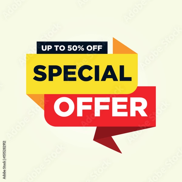 Obraz Special Offer: Captivatingly designed offer banner that draws attention and entices potential customers, highlighting savings and a limited-time opportunity.