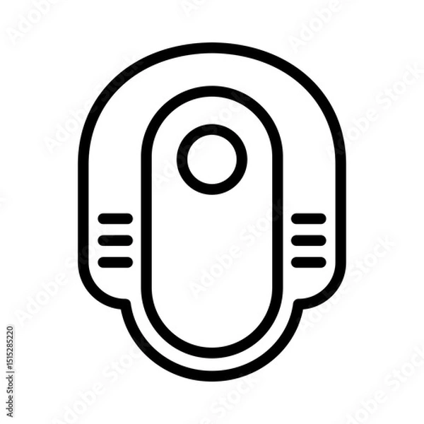 Fototapeta Squat toilet outline icon. Toilet icon isolated on white background. Transparent background, minimalist symbol. Vector images