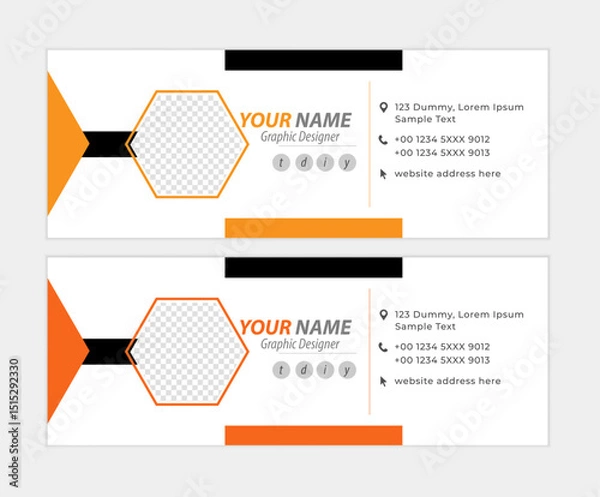 Obraz Email signature Template Design