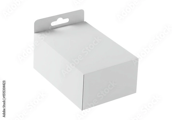 Fototapeta Blank White Packaging Box Mockup  Perfect for Product Design and Branding Concepts