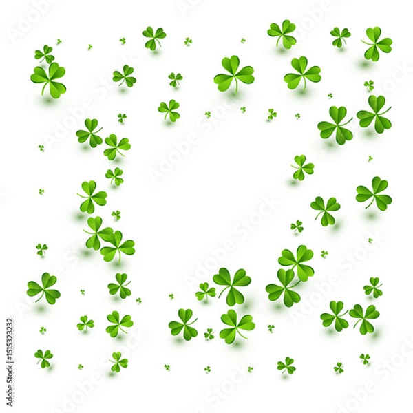 Obraz Green_Clover_Vector_White_Background_1201.eps