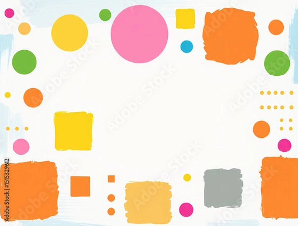 Fototapeta 可愛いパステルのビジネス背景　幾何学