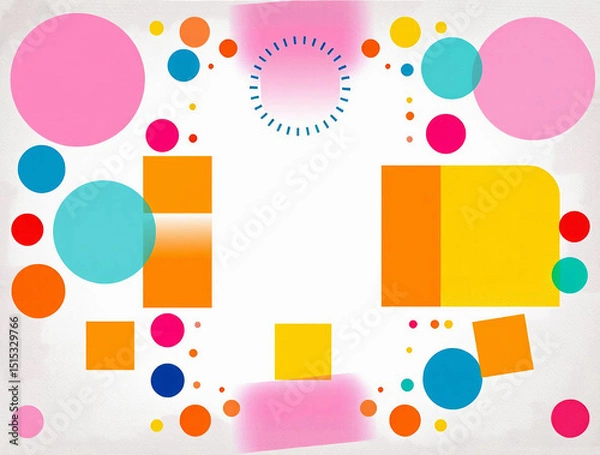 Fototapeta 可愛いパステルのビジネス背景　幾何学