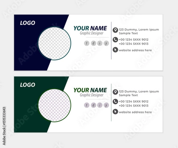 Obraz Clean and simple email signature or email footer template 