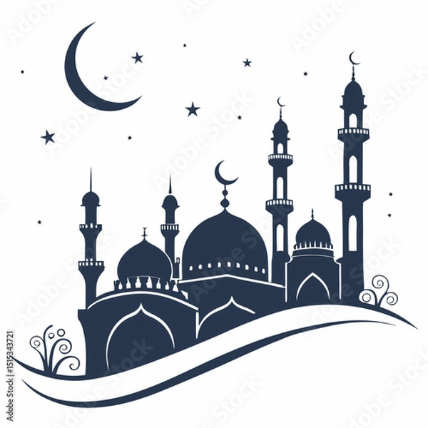 Fototapeta vector illustration of mosque