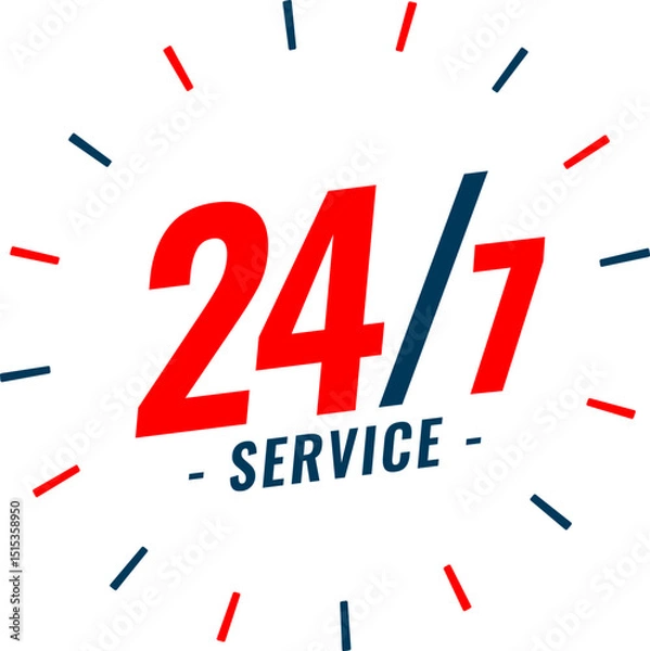 Fototapeta 24/7 HR Service Available Logo Design