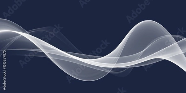 Fototapeta Abstract colorful background for blue and white wave line
