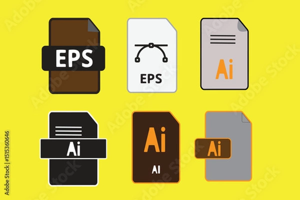 Fototapeta Ai and eps icon design on isolated background