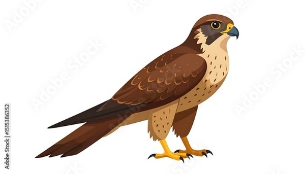 Obraz Peregrine Falcon Bird Illustration.