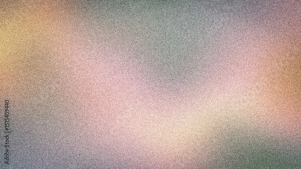 Fototapeta Ethereal 4K abstract gradient in subtle pink, green, and gold hues with a delicate grainy texture. Perfect for nuanced and modern designs