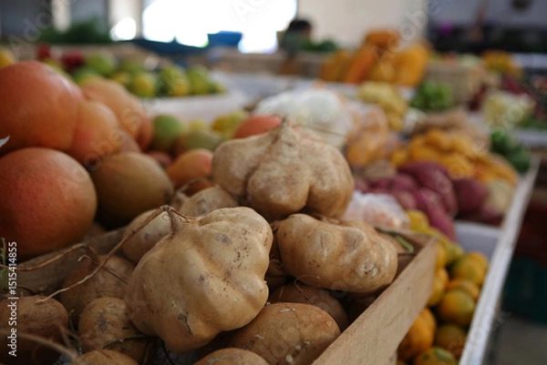 Obraz Local fruits and vegetables at the market in Valladolid, Yucatan, Mexico