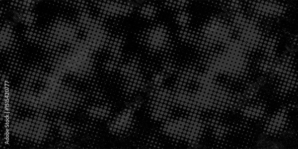 Fototapeta Texture halftone dots. Pattern round shape. Black and Gold Background
