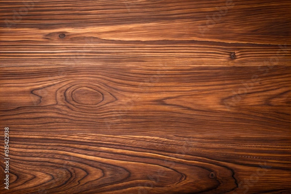 Fototapeta Photo of Detailed close-up of a rich brown wooden surface with natural grain patterns