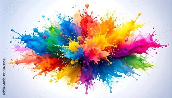 Obraz Rainbow paint explosion splash.