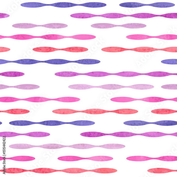 Obraz Watercolor horizontal stripes seamless pattern. Striped vector geometric background	