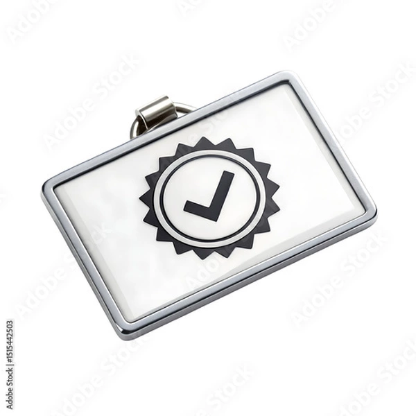 Fototapeta Badge with checkmark and ADA acronym, indicating standards compliance.