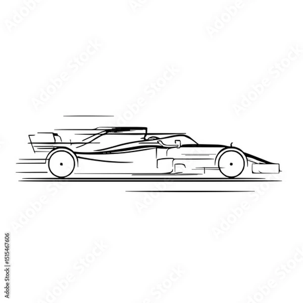 Fototapeta Sleek Digital Racing Icon Design Featuring Racecar