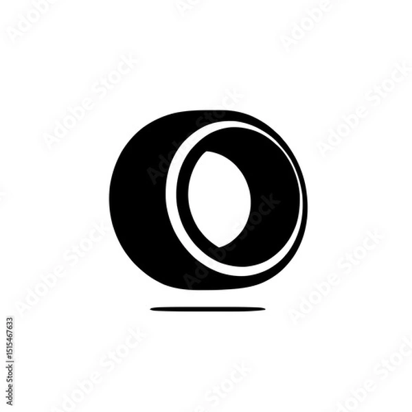 Fototapeta Dynamic Racing Icon with Tire Emphasizing Speed