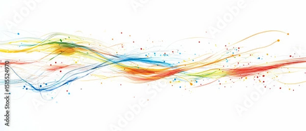 Fototapeta Abstract Colorful Wave Pattern Background