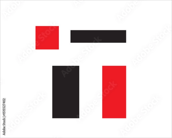 Fototapeta t tech logo design simple modern logo design