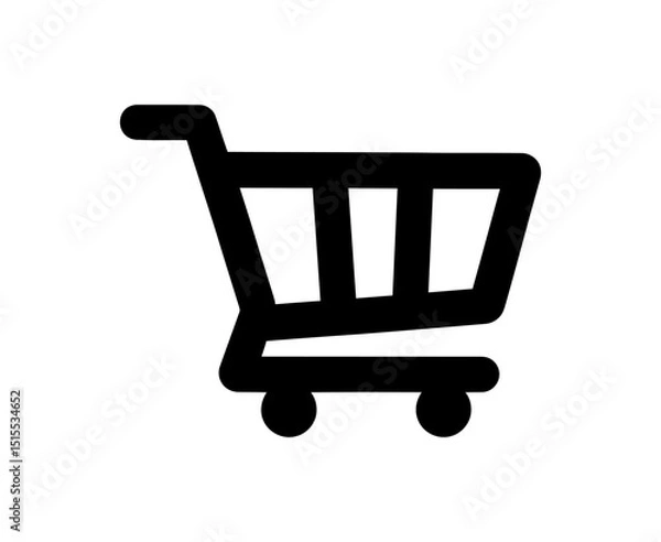 Obraz Shopping cart icon on a white background for online retail concept