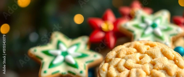 Fototapeta close up of some cookies on a table