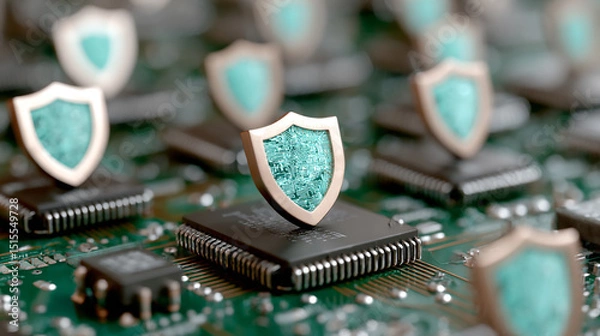Fototapeta Protecting Data with Advanced Security Features on Printed Circuit Boards
