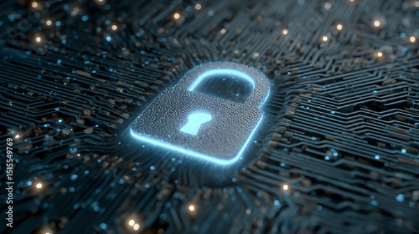Fototapeta Ensuring Data Security with Advanced Lock Mechanisms on Circuit Boards