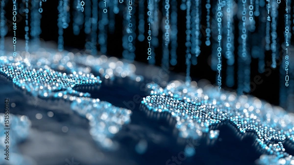 Fototapeta Discovering the Digital World Through Data and Connectivity