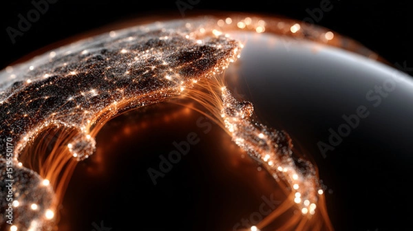 Fototapeta Exploring the Digital Cloud Connectivity Across the Globe