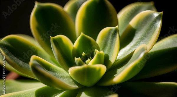 Obraz Close-Up Echeveria Elegans Succulent Plant, Featuring Its Detailed Leaf Structure