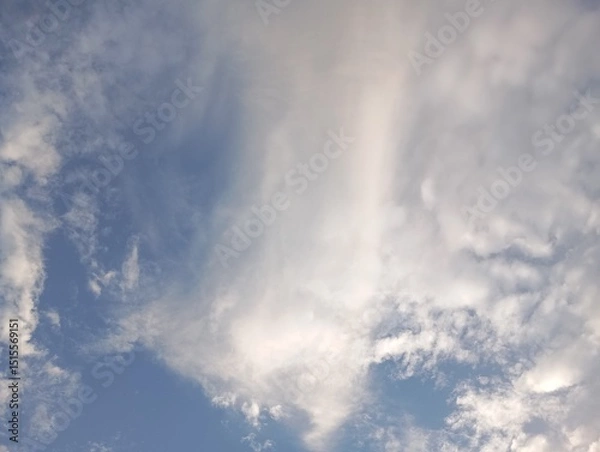Fototapeta image of clear sky and soft clouds