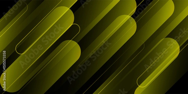 Fototapeta Black abstract backround with yellow curve line for backdrop or presentation