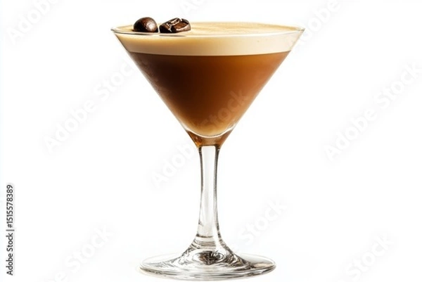 Obraz Coffee cocktail in a martini glass on the rocks.