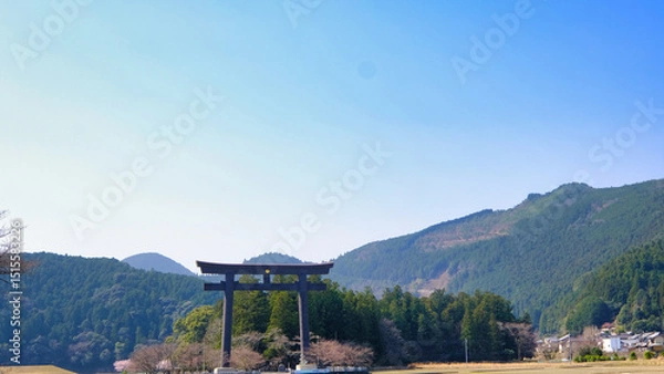 Fototapeta 旅行で見た大斉原の鳥居