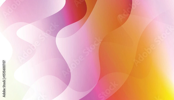 Fototapeta Wave Abstract Background. For Your Design Wallpaper, Presentation, Banner, Flyer, Cover Page, Landing Page. Vector Illustration with Color Gradient.