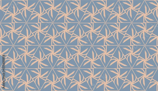 Fototapeta Curved line in triangles style. Vector illustration. CFor interior wallpaper, smart design, fashion print.